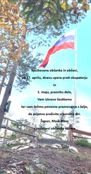 Čestitka 27.april in 1. maj